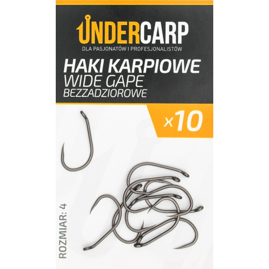 UnderCarp WIDE GAPE bezzadzioru - SIZE 4 / 10szt.